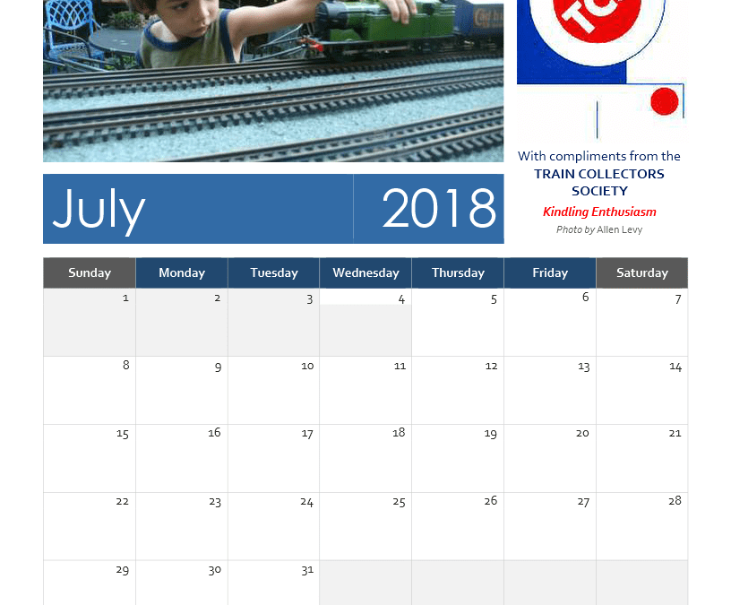 TCS Calendar July 2018