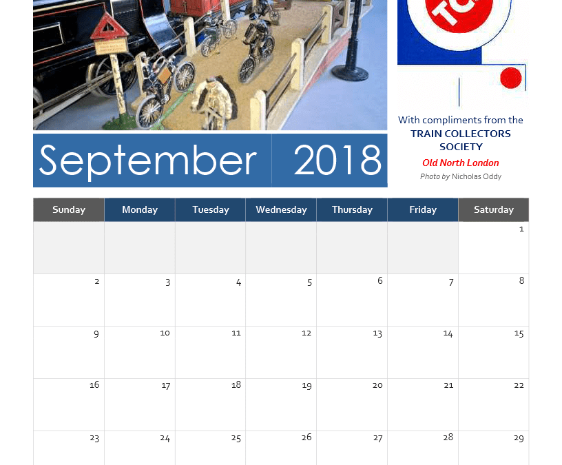 TCS Calendar September 2018